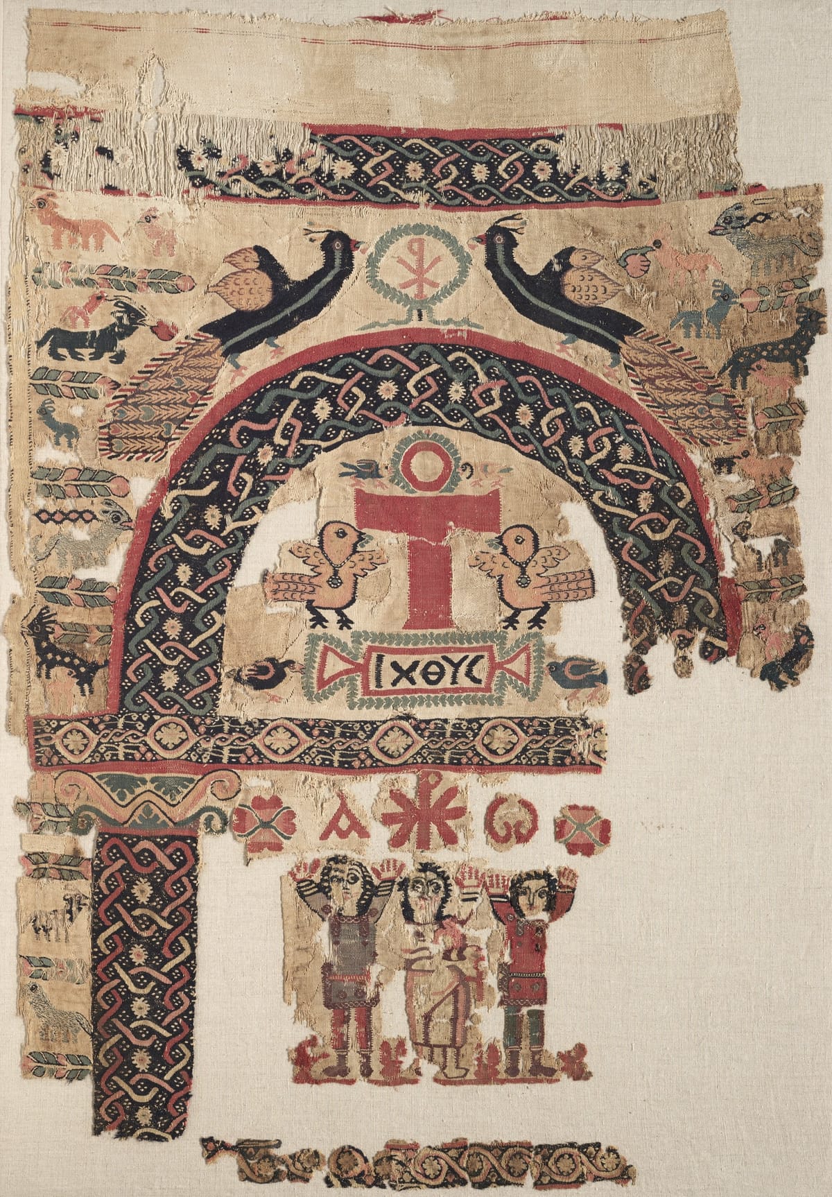 Hanging with Christian Images (6th century) - Public Domain Orthodox Stock Photo
