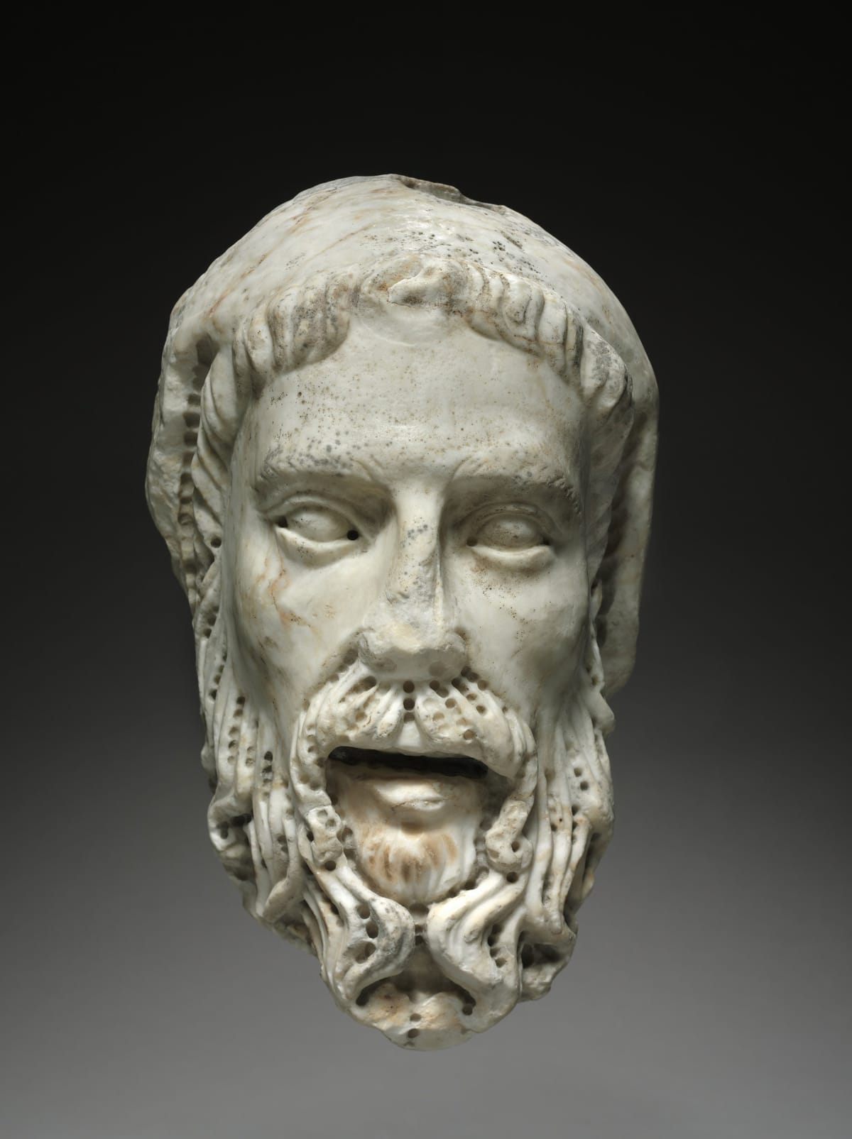 Head of a Prophet (1310) by Giovanni Pisano - Public Domain Catholic Stock Photo