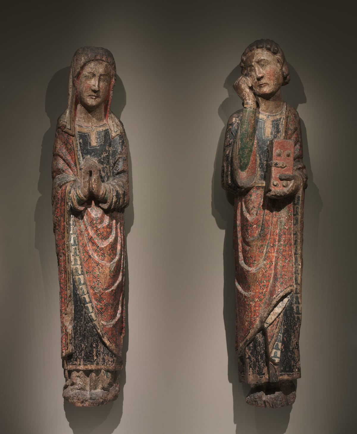 Mourning Saint John and Mourning Virgin (pair) (1260) - Public Domain Catholic Stock Photo