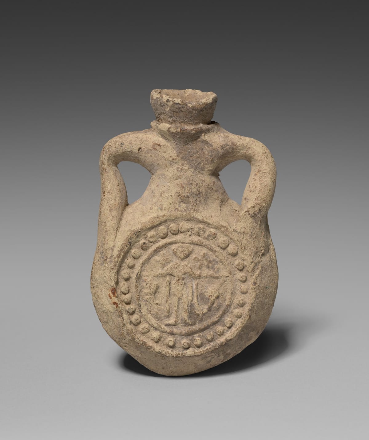 Pilgrim's Flask with Saint Menas (6th century) - Public Domain Orthodox Stock Photo