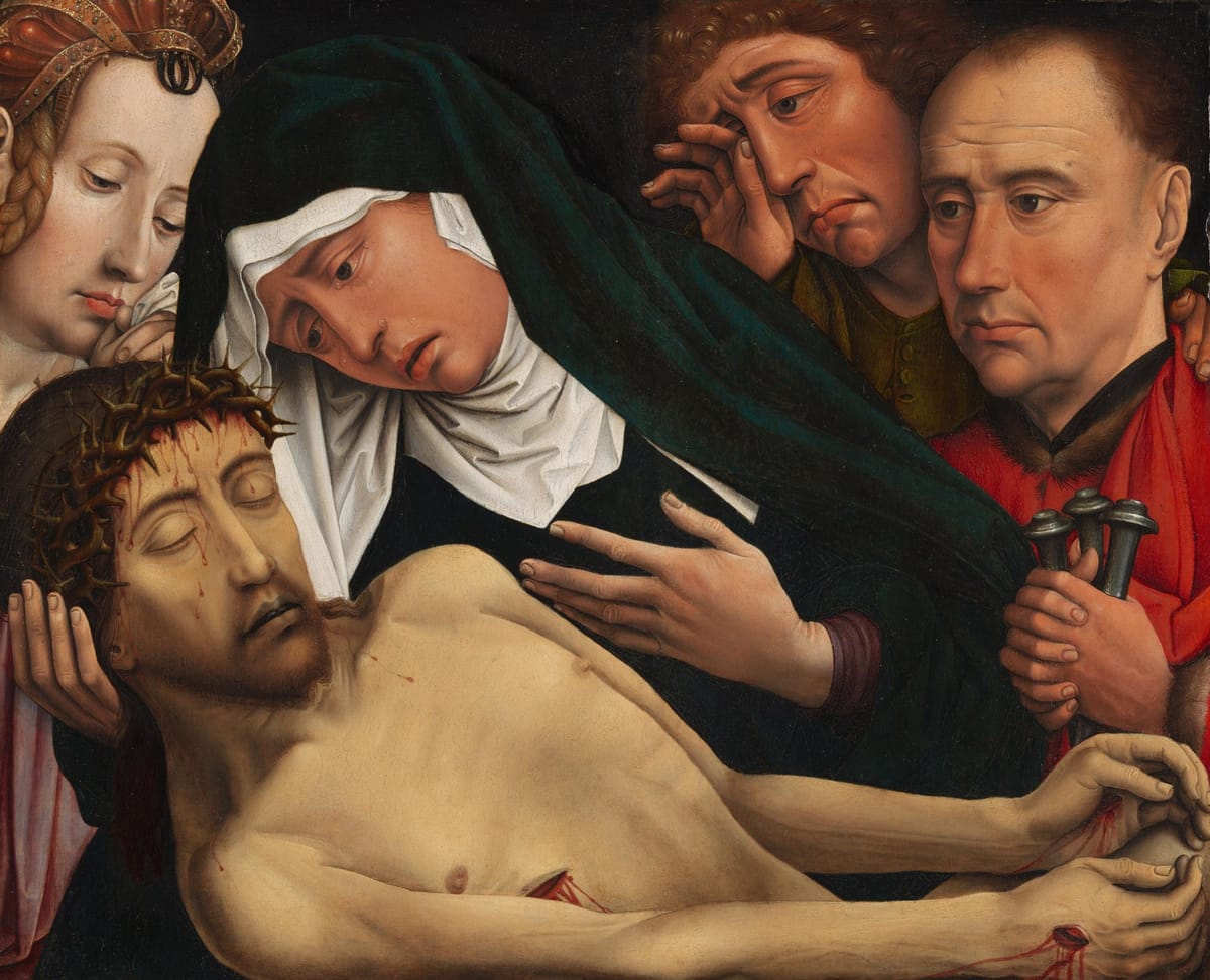 The Lamentation of Christ (1512) by Colijn de Coter - Public Domain Catholic Painting