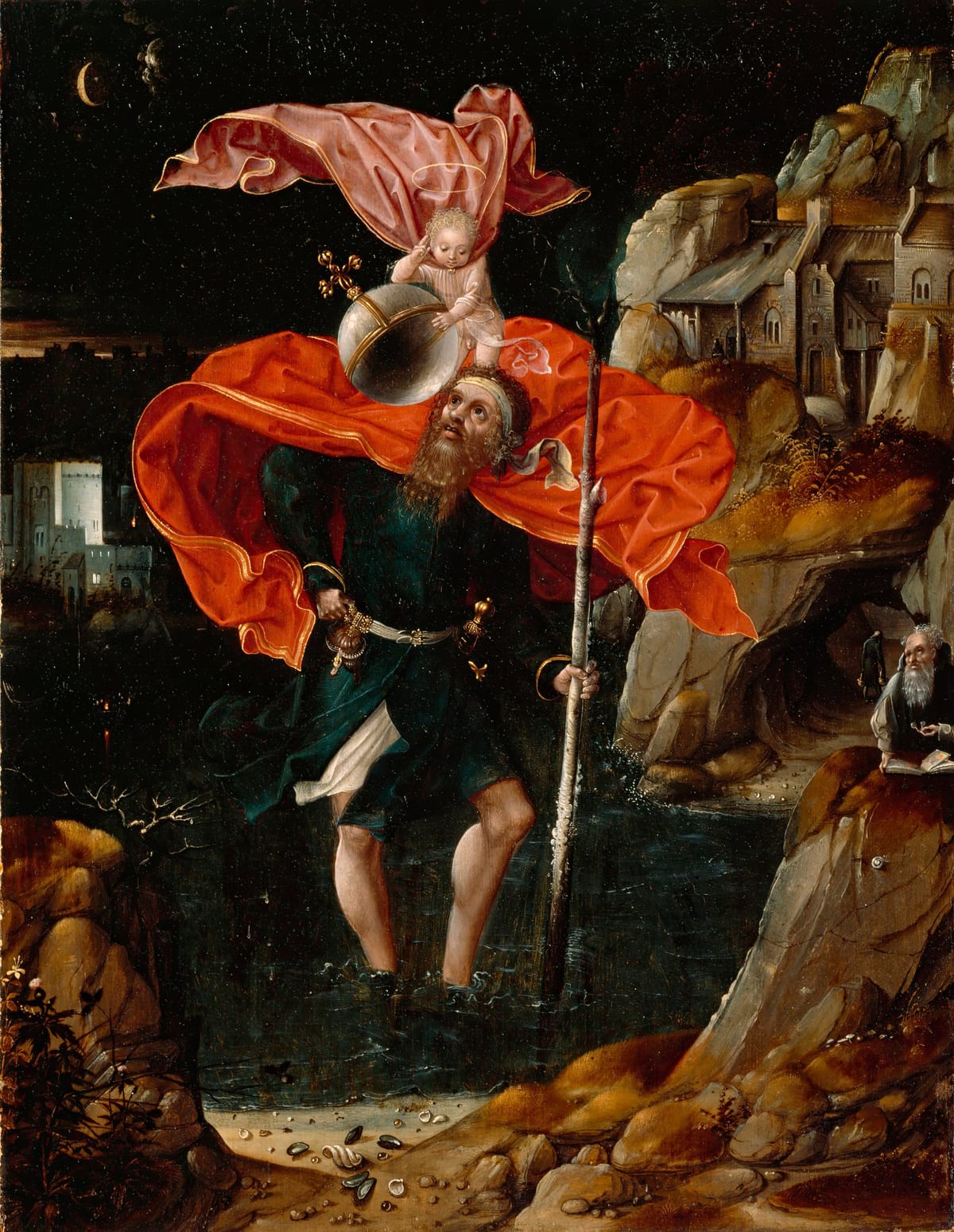 The Legend of St. Christopher (16th century) - Public Domain Catholic Painting
