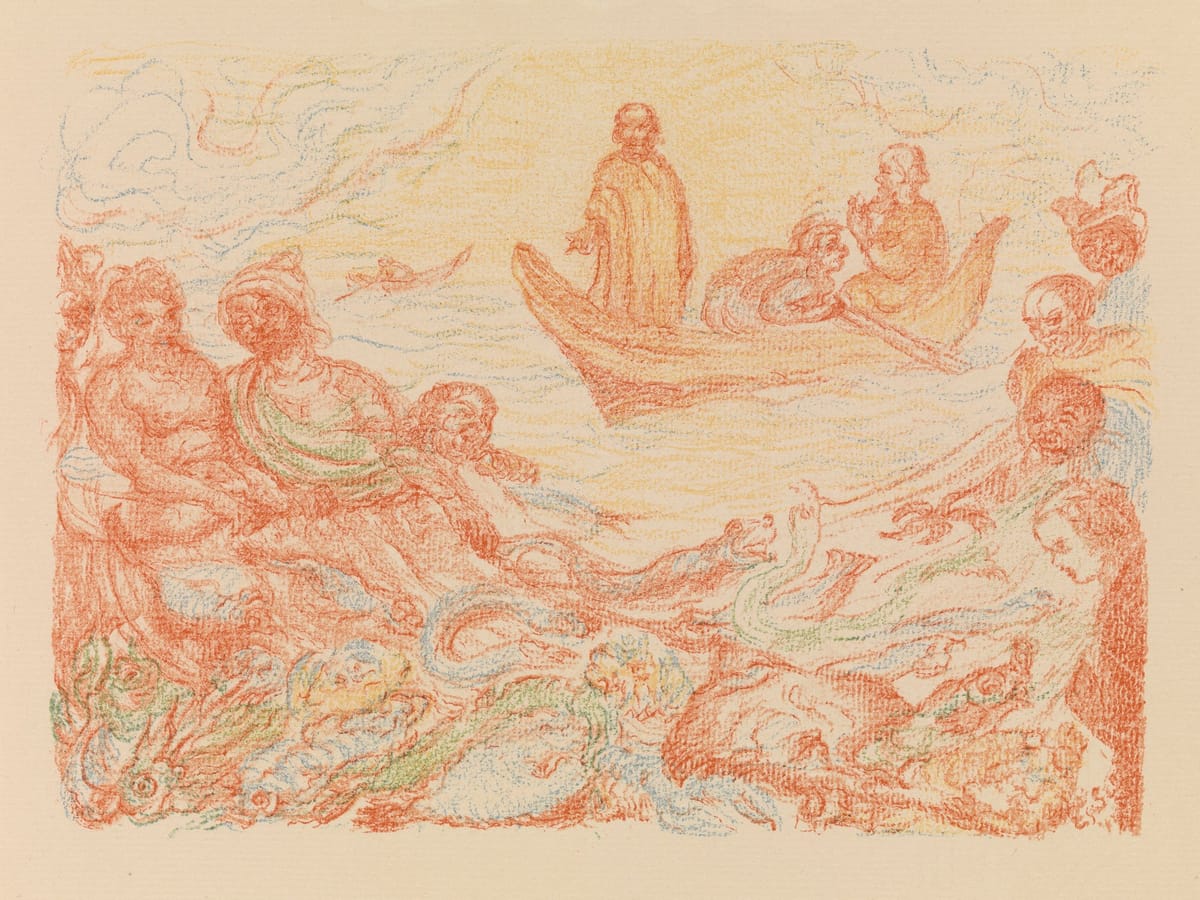 The Miraculous Draught of Fishes (1921) by James Ensor - Public Domain Catholic Painting