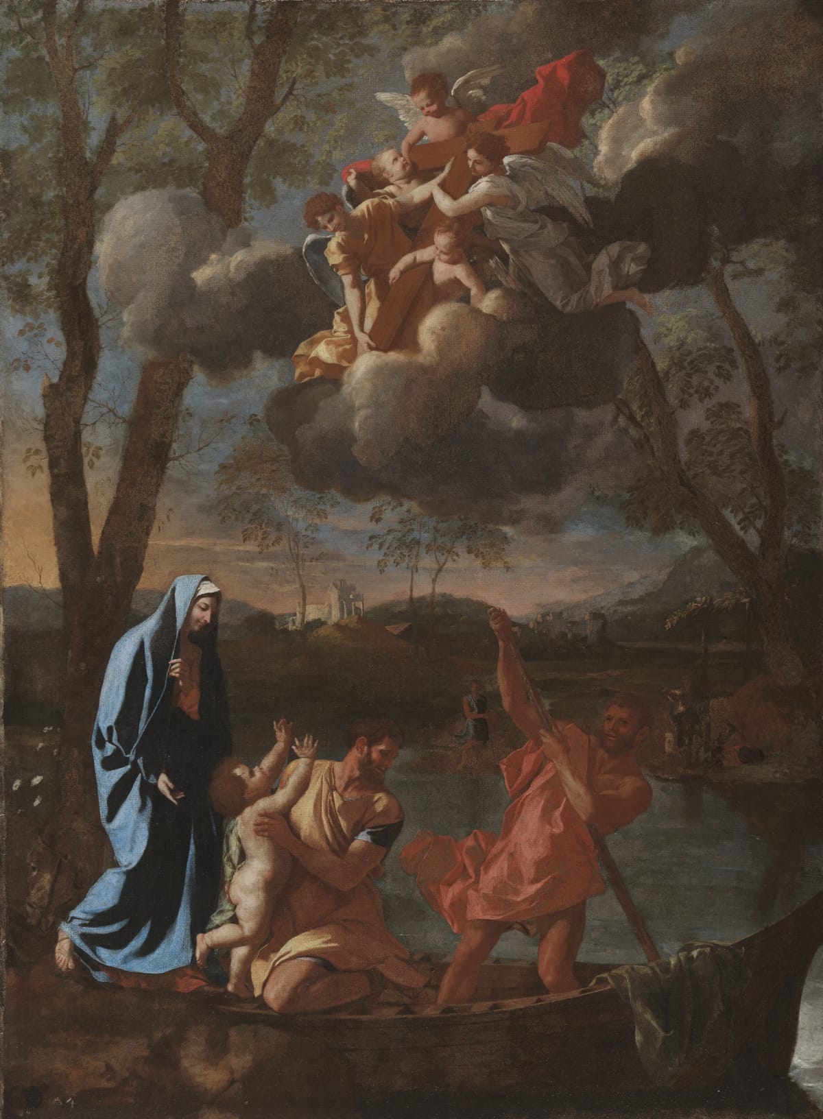 The Return of the Holy Family to Nazareth (1627) by Nicolas Poussin - Public Domain Catholic Painting