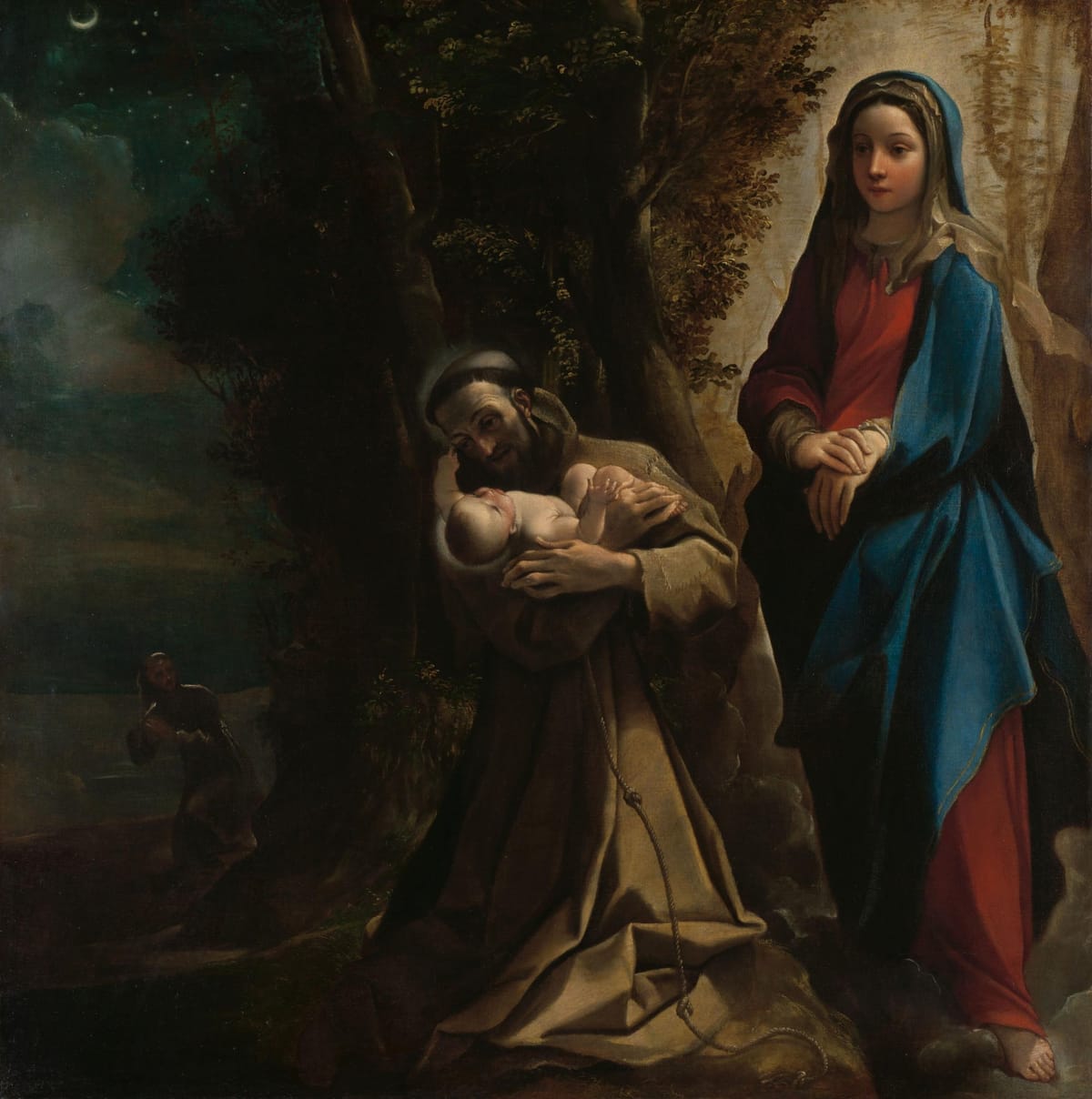 The Vision of Saint Francis of Assisi (1584) by Ludovico Carracci - Public Domain Catholic Painting