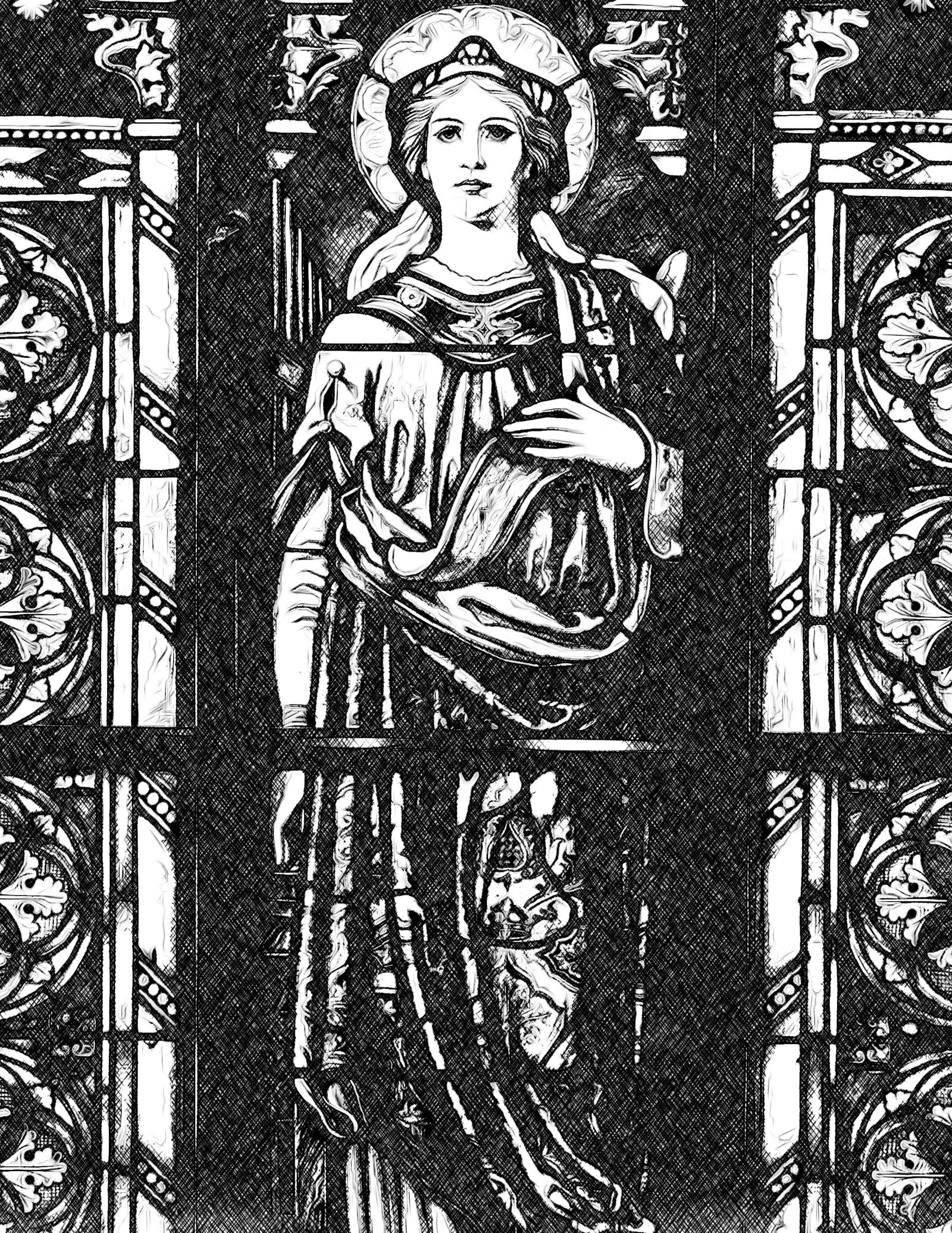 Saint Clotilde - Catholic Coloring Page