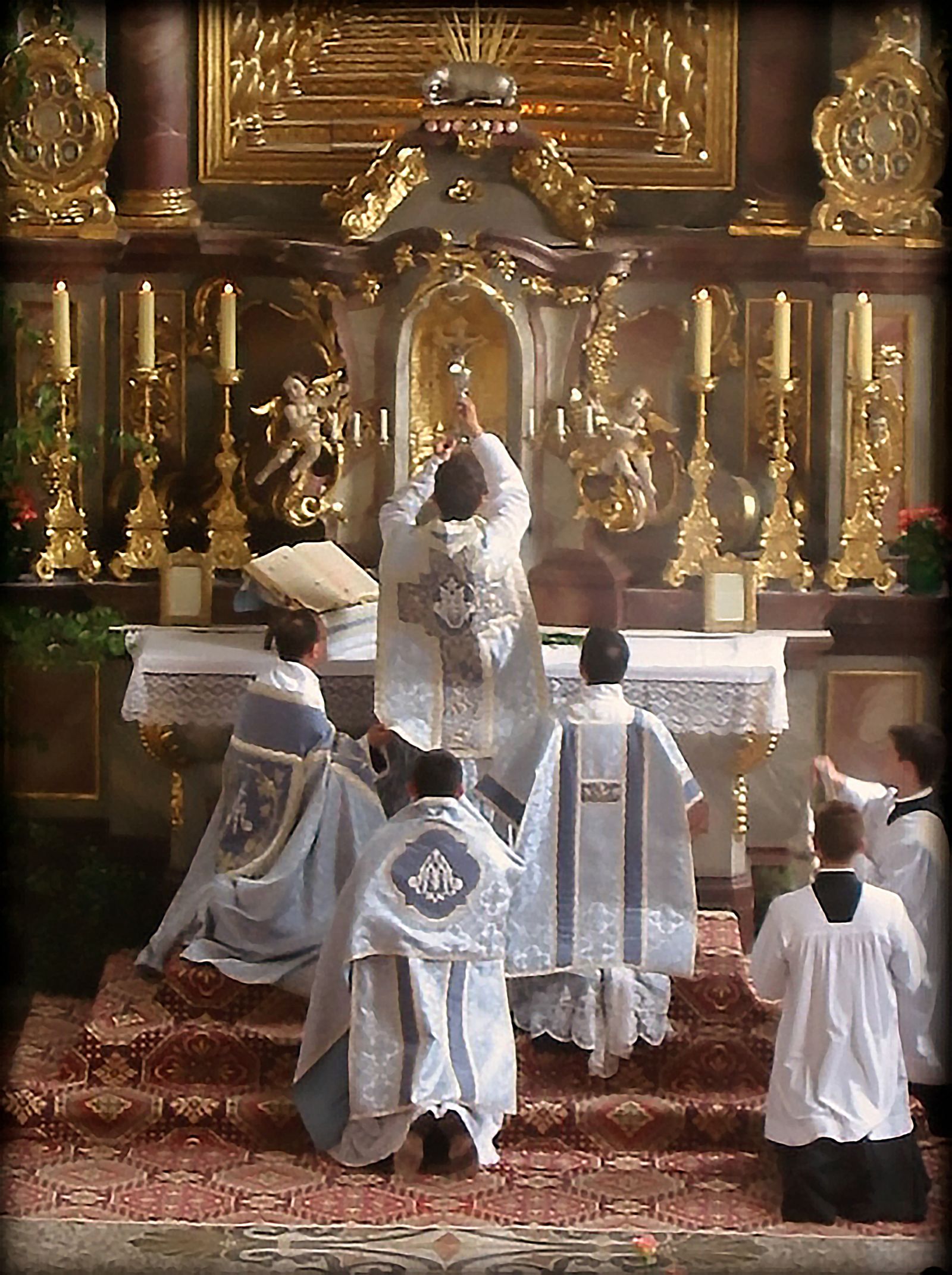 Tridentine Mass Elevation Catholic Stock Photo