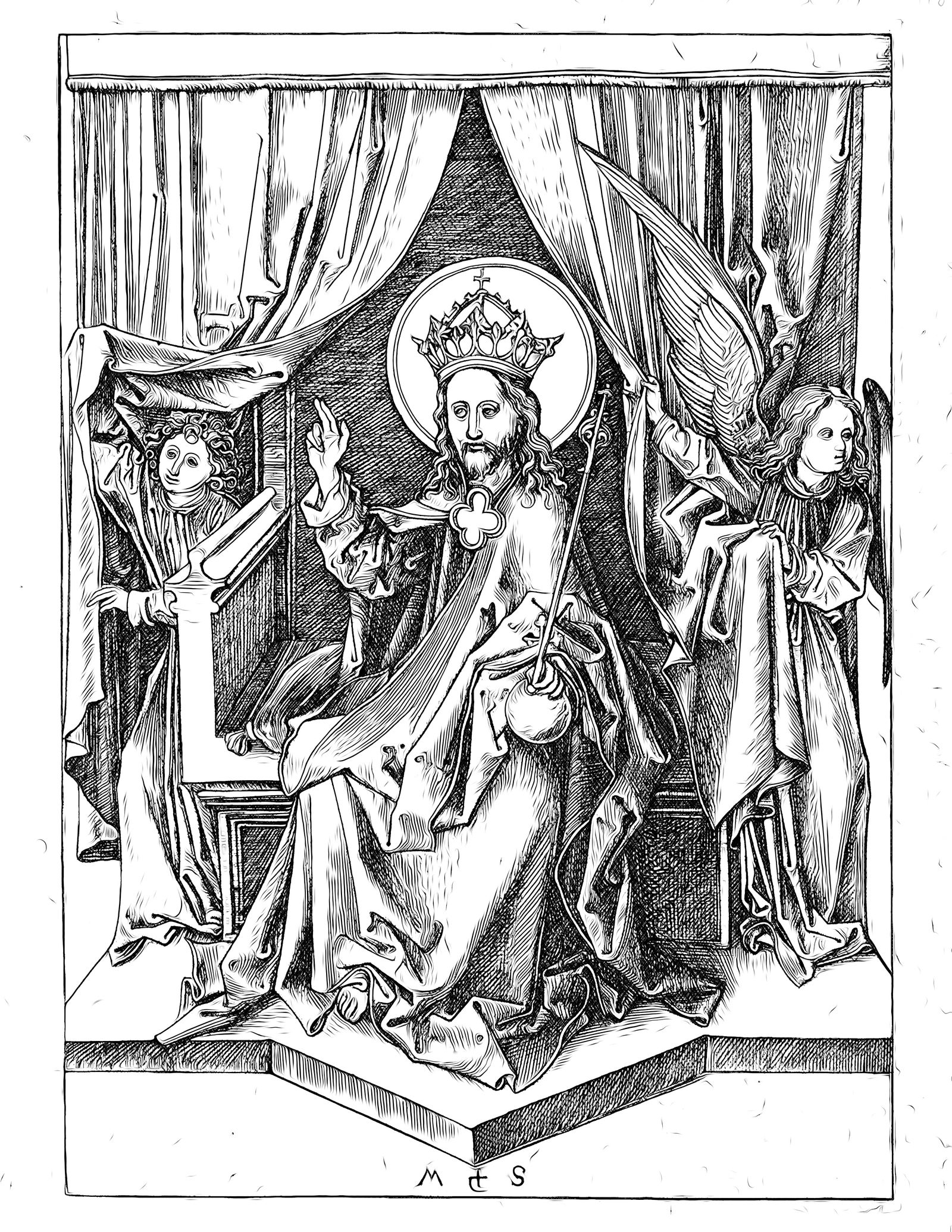 Christ the King - Catholic Coloring Page