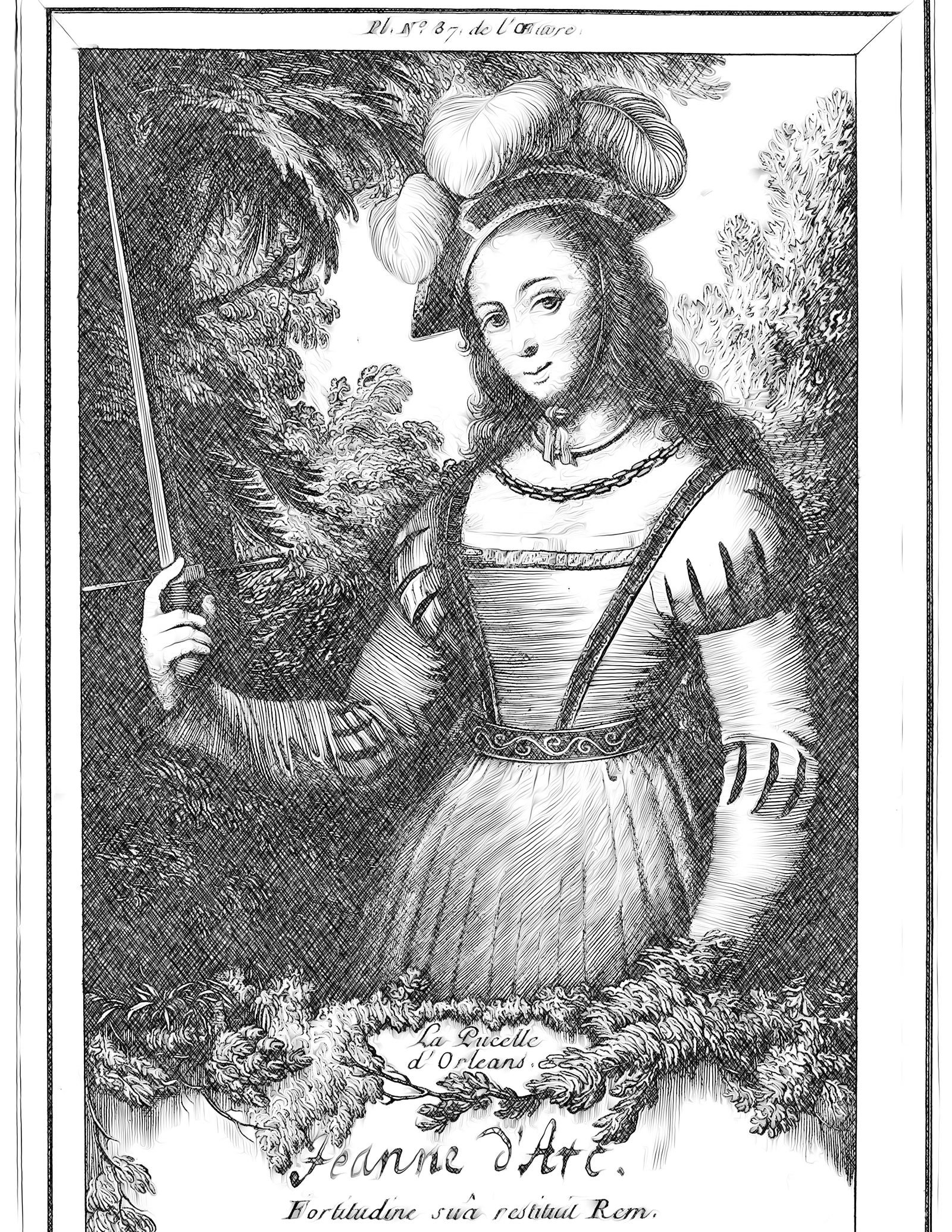 Saint Joan of Arc - Catholic Coloring Page