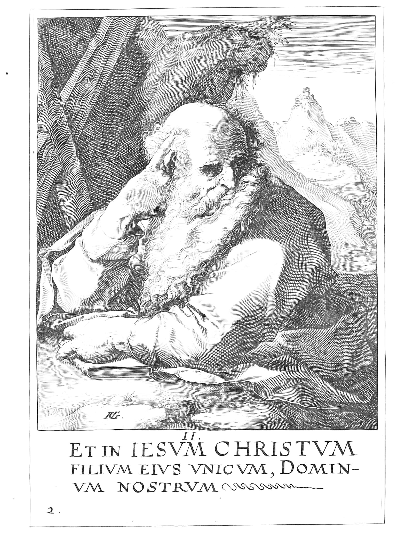 Saint Andrew (1589) by Hendrick Goltzius Catholic Coloring Page