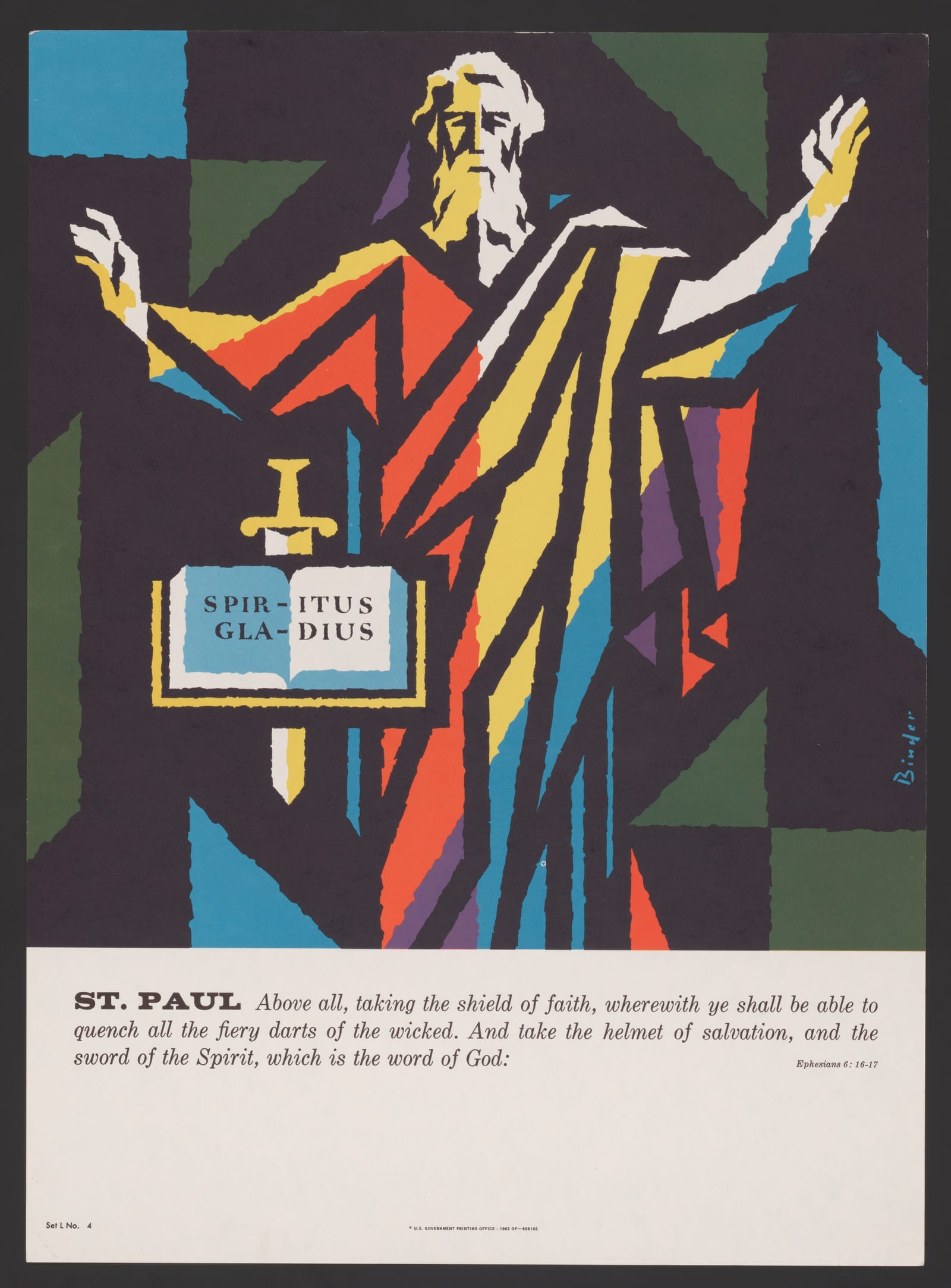 Saint Paul (1962) by Joseph Binder - Public Domain Bible Painting