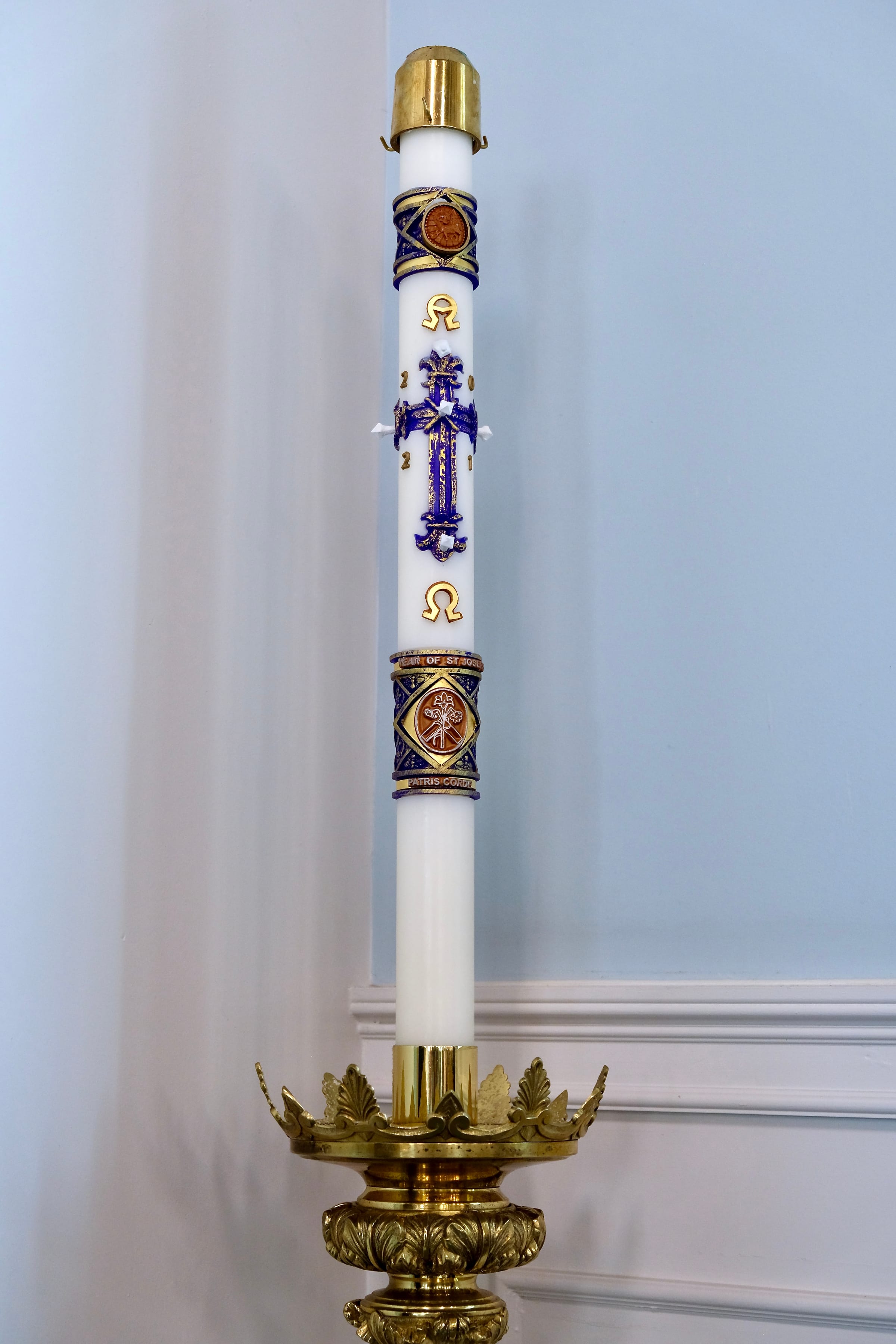 Pascal Candle Catholic Stock Photo