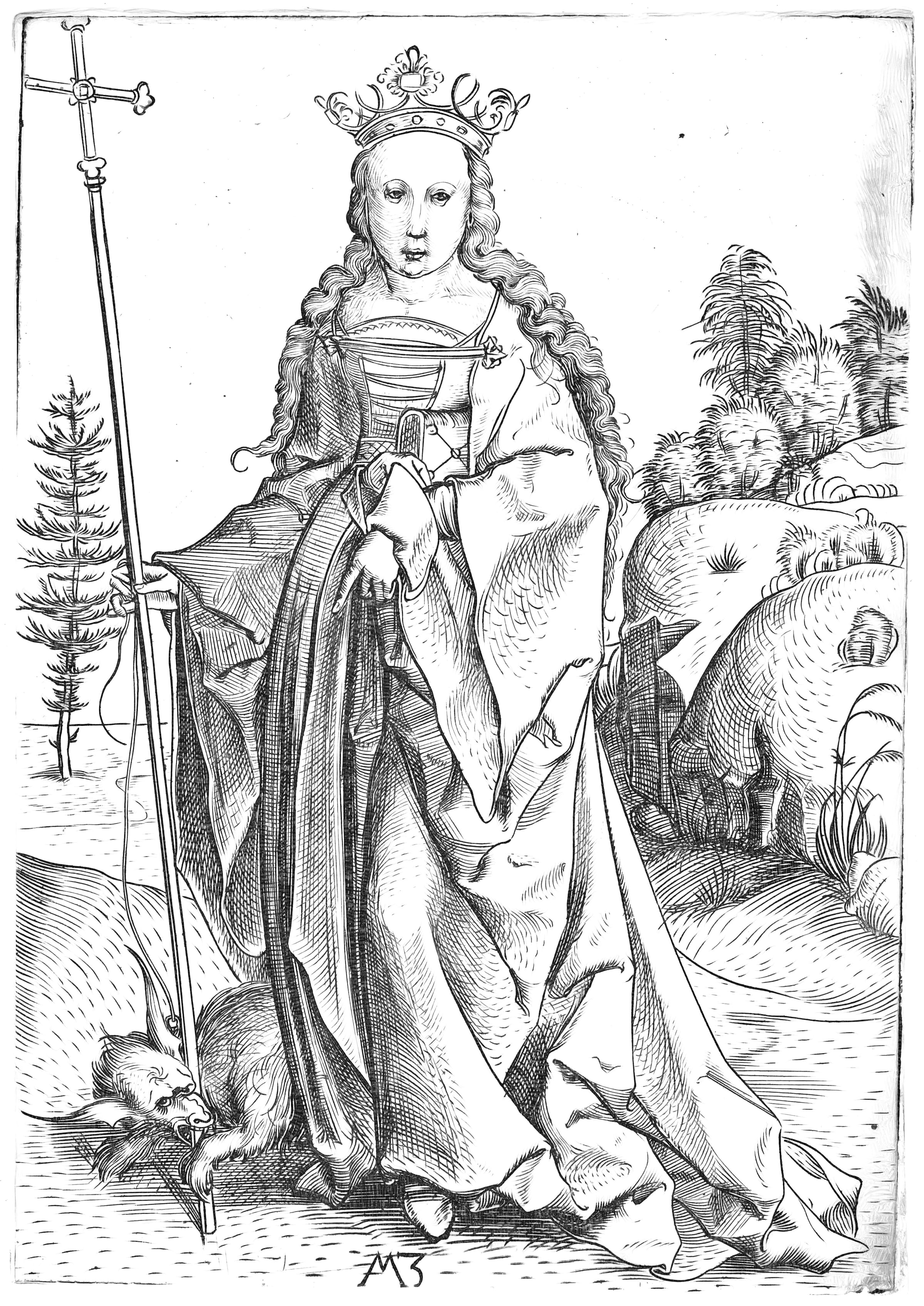 Saint Margaret (15th Century) Catholic Coloring Page