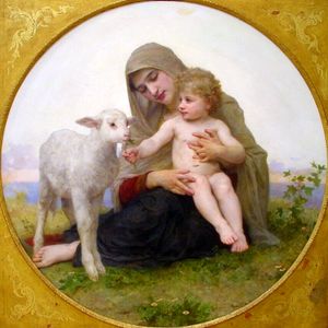 The Virgin Lamb (1903) by William-Adolphe Bouguereau - Public Domain Catholic Painting