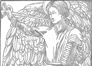 Gabriel, the Messenger and Herald from Heaven (1898) by Johannes Josephus Aarts - Catholic Coloring Page