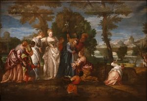 The Finding of Moses (1580) by Paolo Veronese - Public Domain Catholic Painting