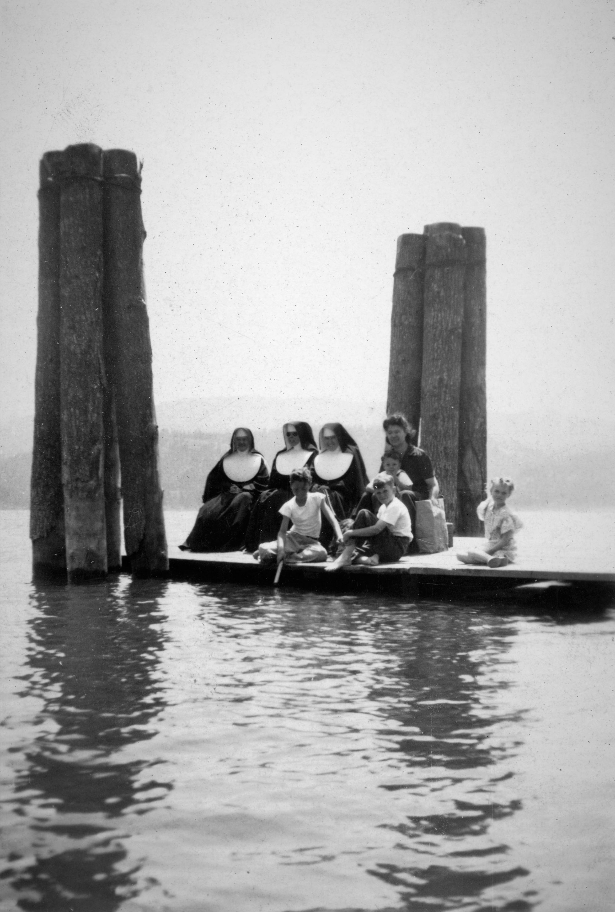 Vintage Photo of Benedictine Nuns - Catholic Stock Photo