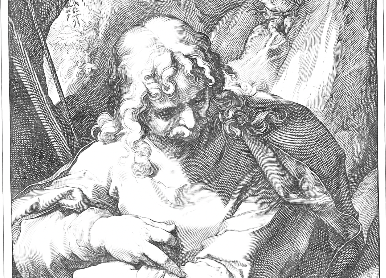 Saint James the Less (1589) by Hendrick Goltzius - Catholic Coloring Page