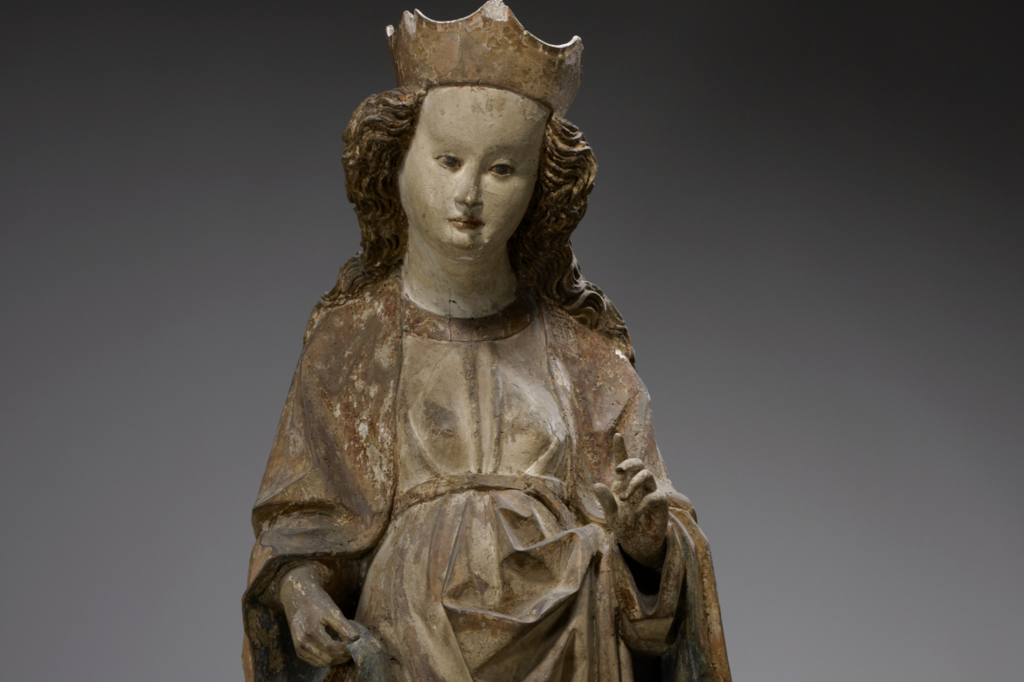 Saint Catherine Statue (1450–1460, Austria) - Catholic Stock Photo