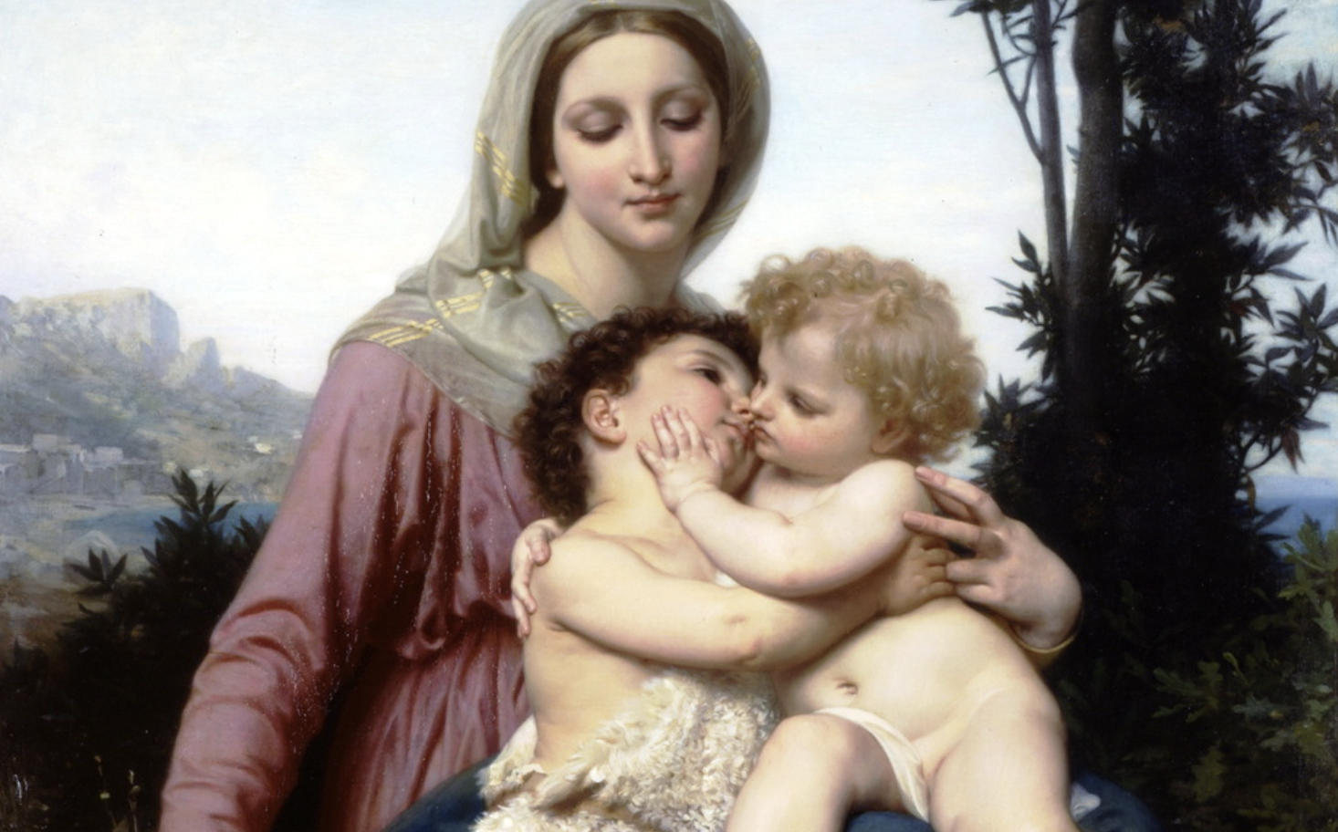 Sainte Famille (1863) by William Adolphe Bouguereau - Public Domain Catholic Painting