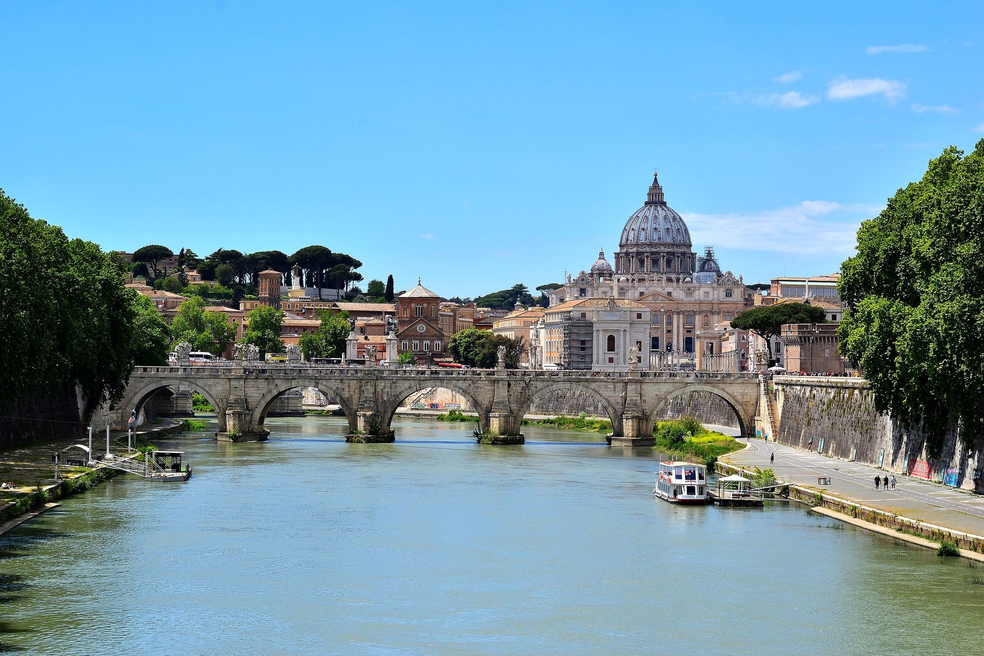 The Ponte Sant'Angelo (Rome) - Catholic Stock Photo