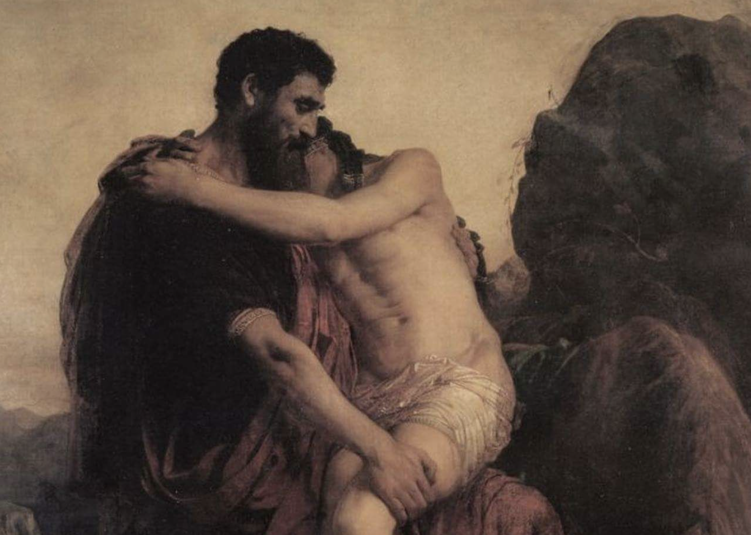 The Good Samaritan (19th Century) by Leon Bonnat - Public Domain Catholic Painting