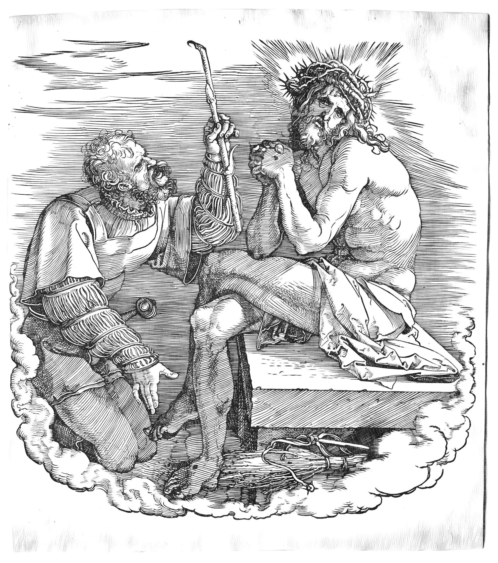 Christ, Man of Sorrows (16th Century) by Albrecht Dürer - Catholic Coloring Page