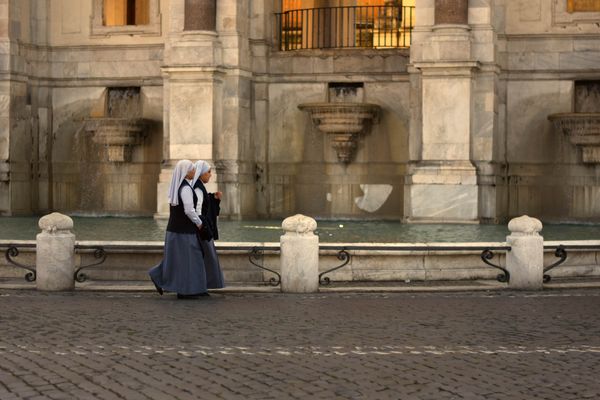 Catholic Nuns in Rome - Catholic Stock Photo