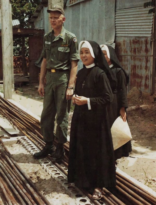 Nuns in Saigon 1966 - Catholic Stock Photo