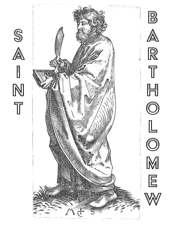 Saint Bartholomew the Apostle - Catholic Coloring Page