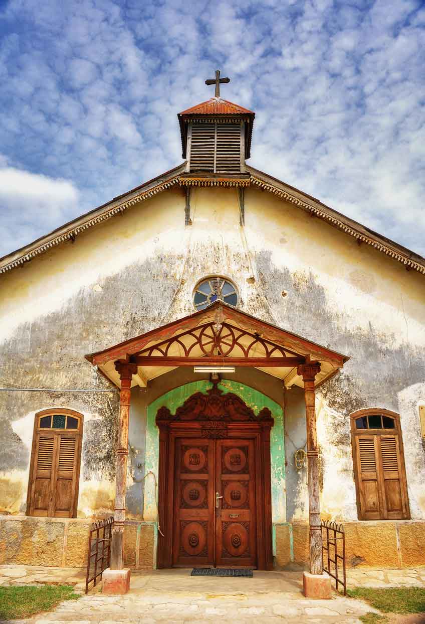 Church Exterior in Ethiopia Catholic Stock Photo
