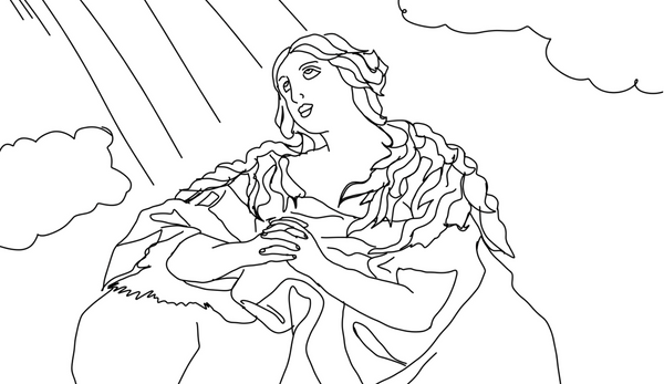 Mary Magdalene - Catholic Coloring Page