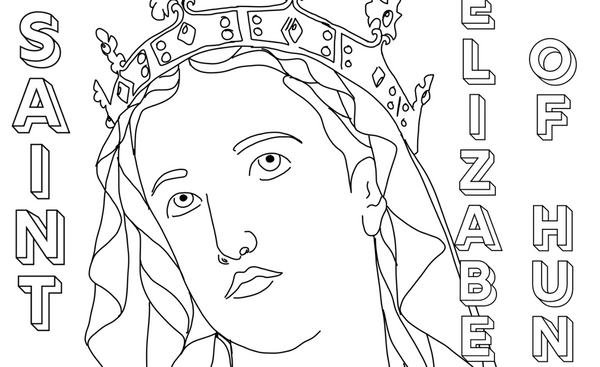 Saint Elizabeth of Hungary - Catholic Coloring Page