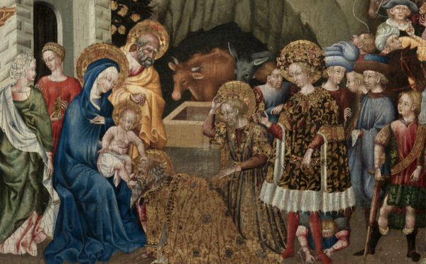 The Adoration of the Magi (1440–1445) by Giovanni di Paolo - Public Domain Catholic Painting