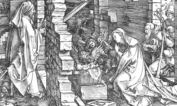 Life of the Virgin: The Nativity (1504-1505) by Albrecht Dürer - Catholic Coloring Page