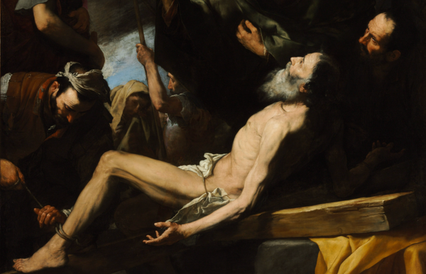 Martyrdom of Saint Andrew (1628) by Jusepe de Ribera - Public Domain Catholic Painting