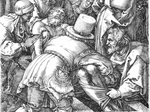 The Entombment (1512) by Albrecht Dürer - Bible Coloring Page