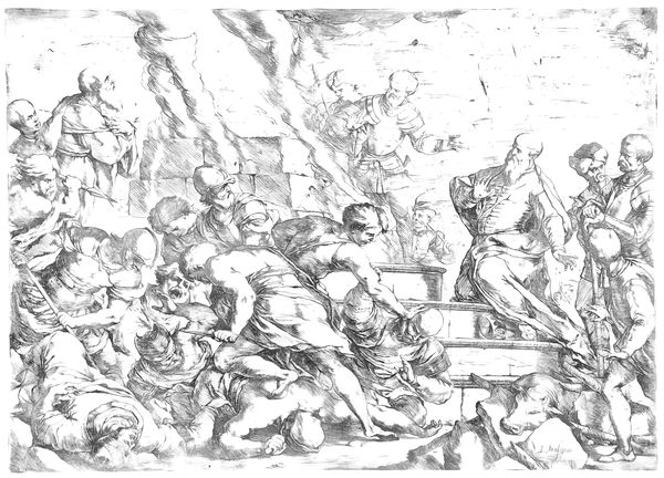The Sacrifice of Elijah (1653) by Luca Giordano - Bible Coloring Page
