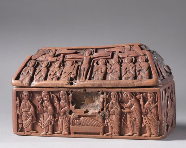 Wooden Casket: Scenes from the Life of Christ (1050) by Anglo-Saxon - Catholic Stock Photo
