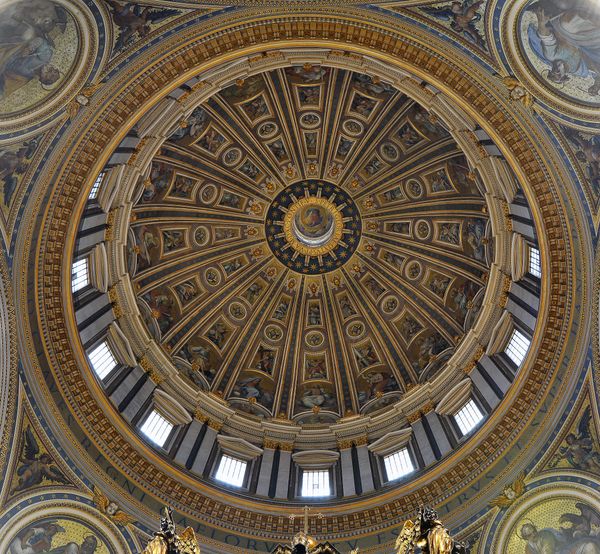 Saint Peter's Basilica Dome - Catholic Stock Photo