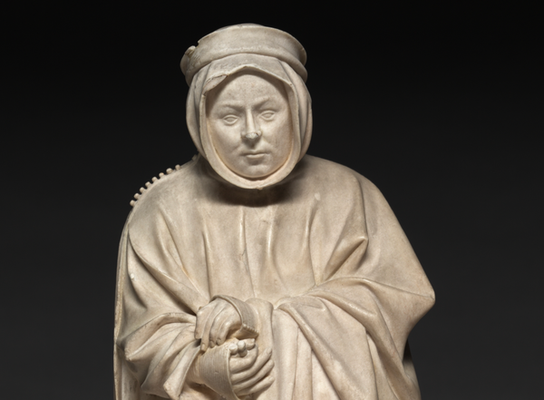 Statue of Mourner from the Tomb of Philip the Bold, Duke of Burgundy (1364-1404) by Claus de Werve - Catholic Stock Photo