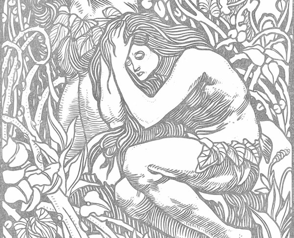 Adam and Eve after the Fall (1898) by Johannes Josephus Aarts - Bible Coloring Page