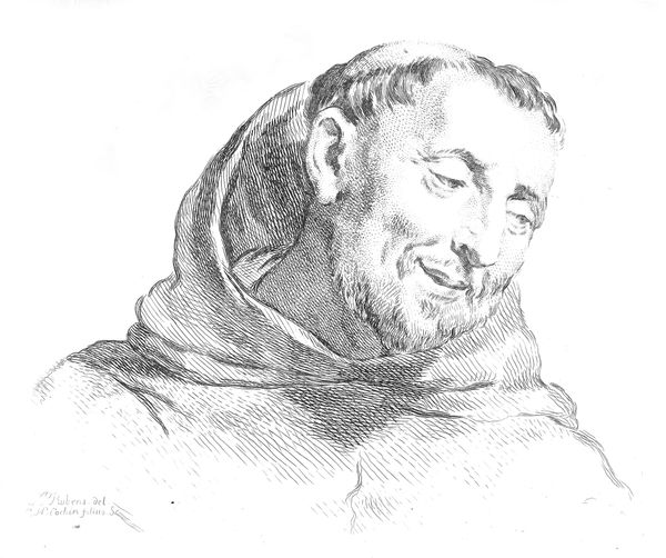 Capuchin Monk (1577-1640) by Peter Paul Rubens - Catholic Coloring Page