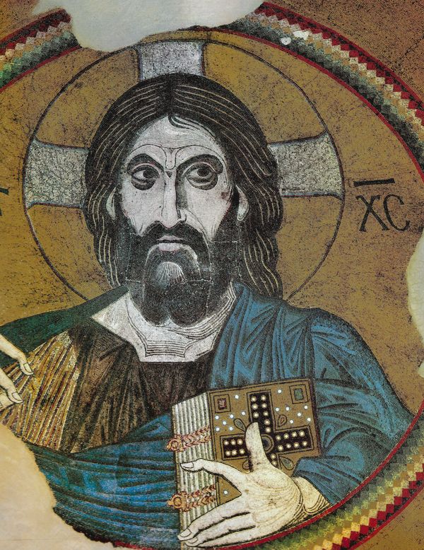 Christ Pantocrator in Daphni Monastery (11th Century) - Public Domain ...