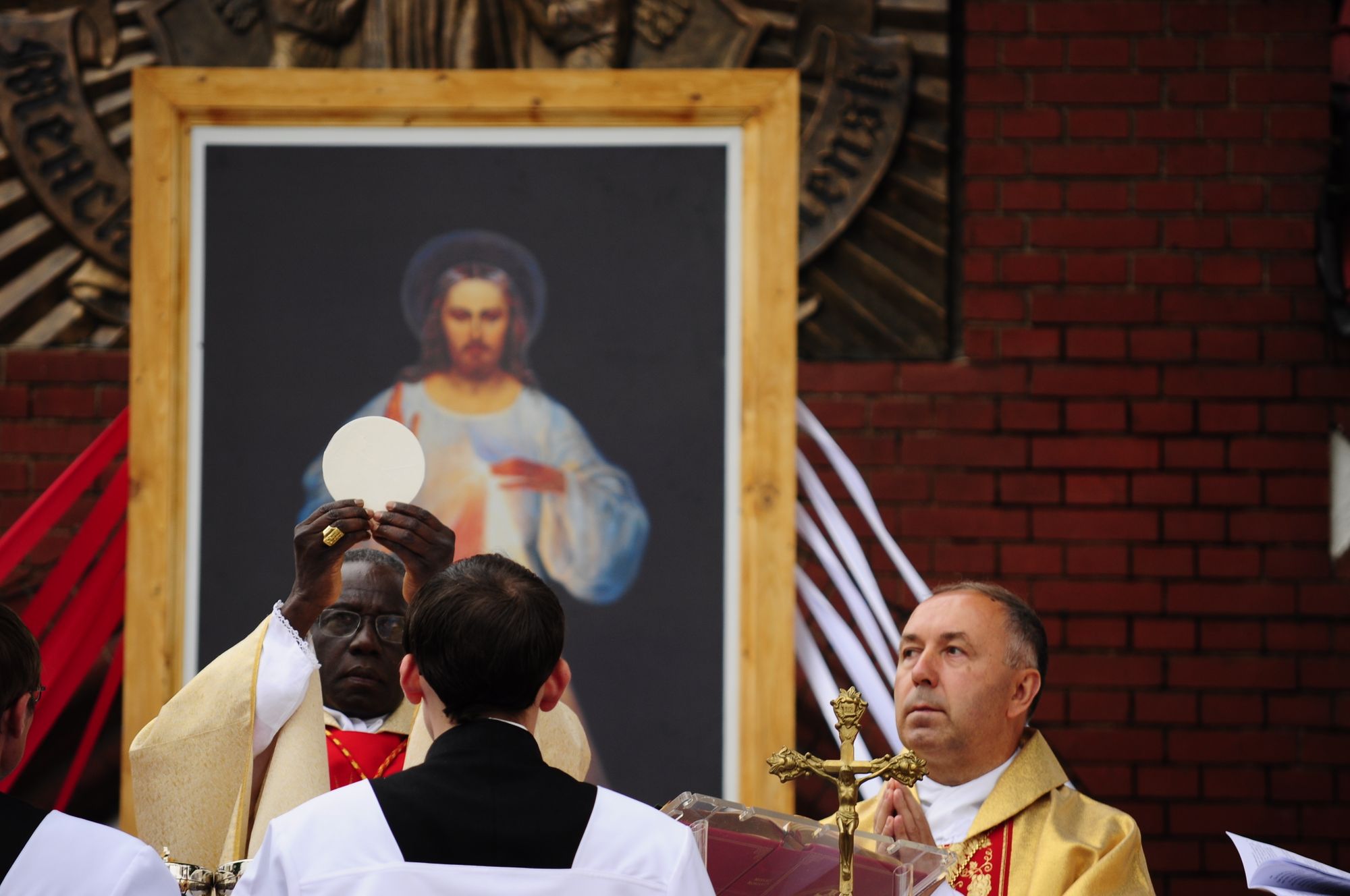 Robert Cardinal Sarah celebrating Holy Mass - Catholic Stock Photo