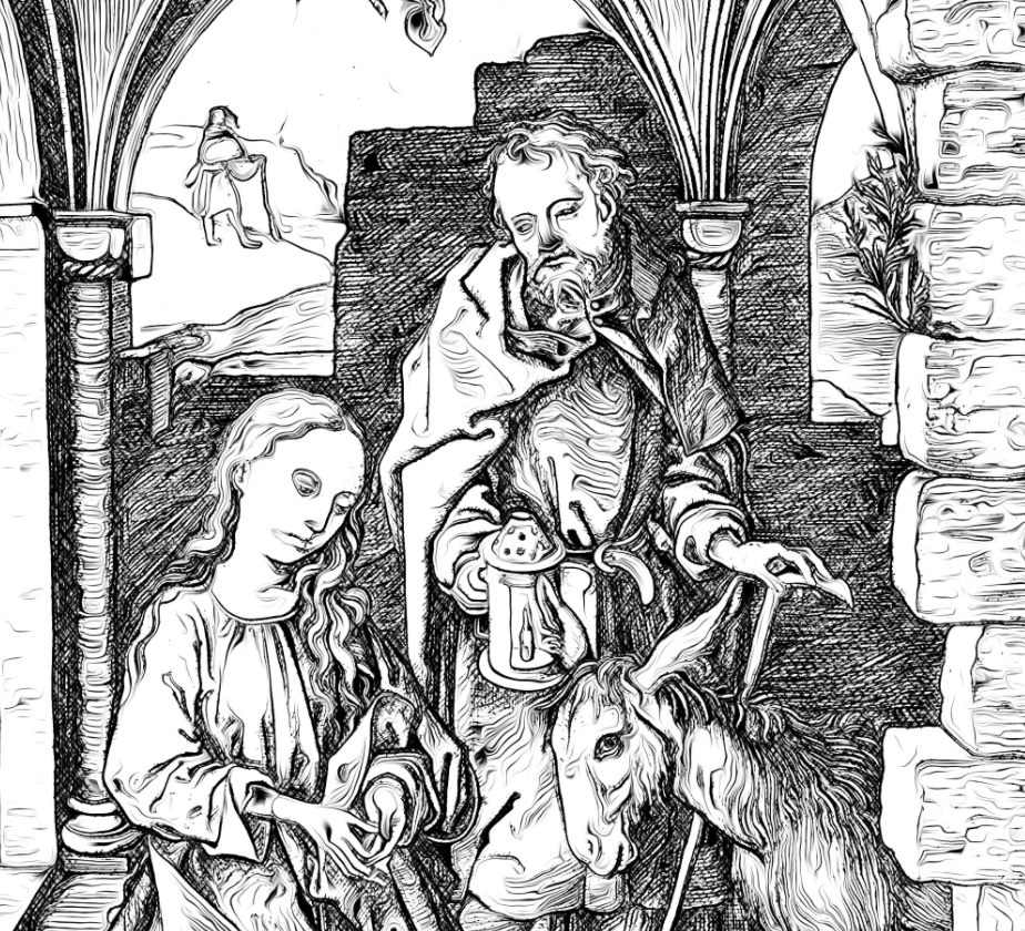 Nativity - Bible Coloring Page