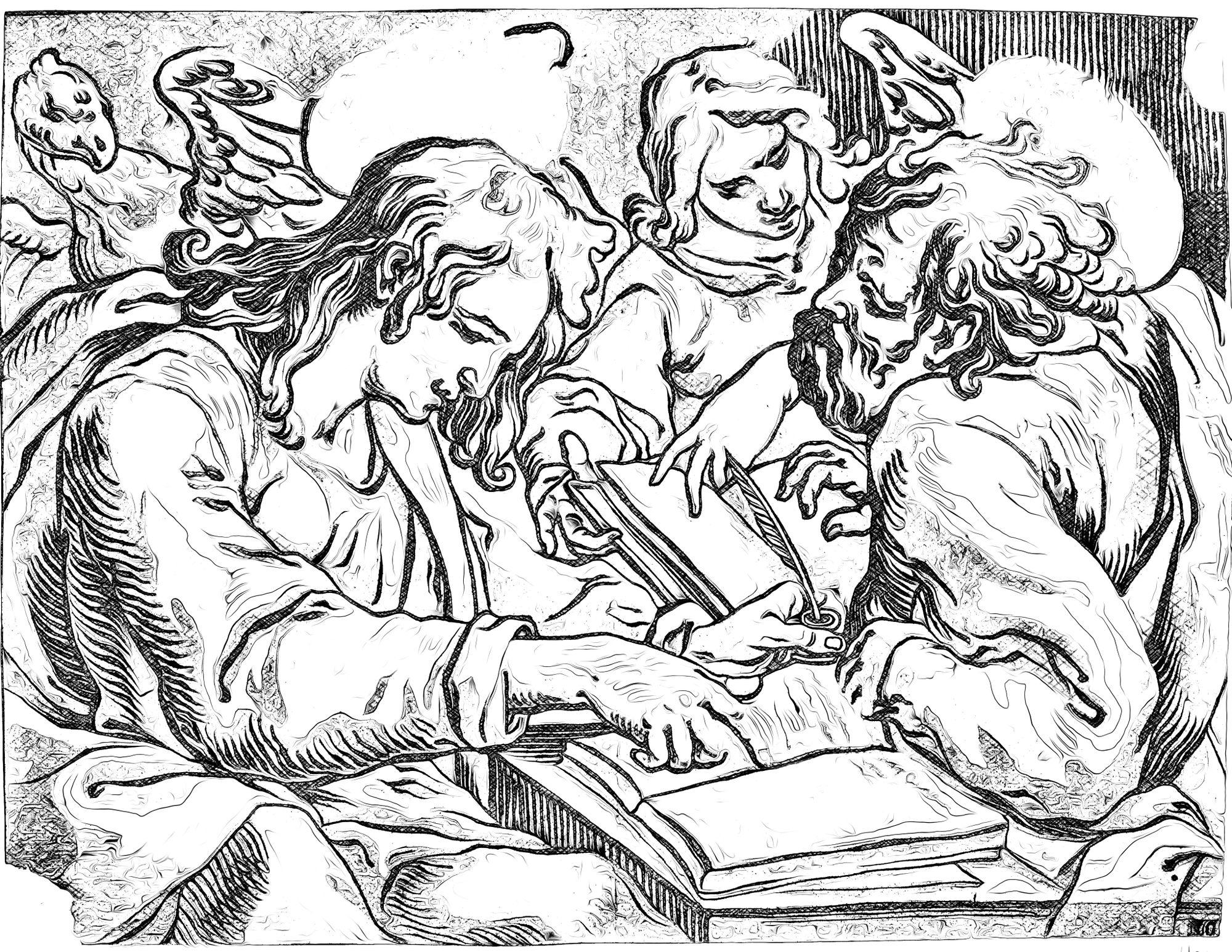 Saints John and Matthew - Catholic Coloring Page