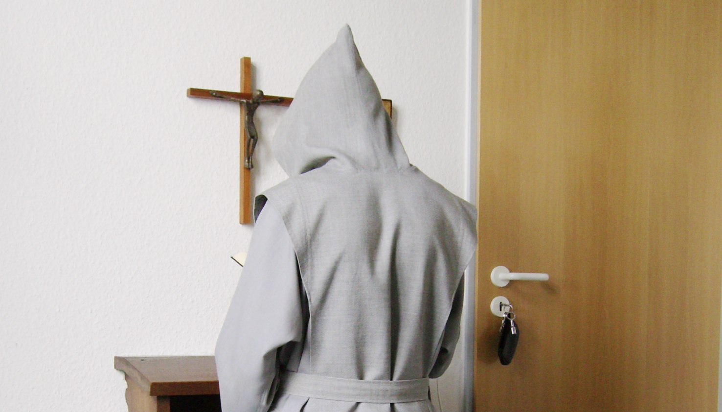 Trappist Monk Praying - Catholic Stock Photo