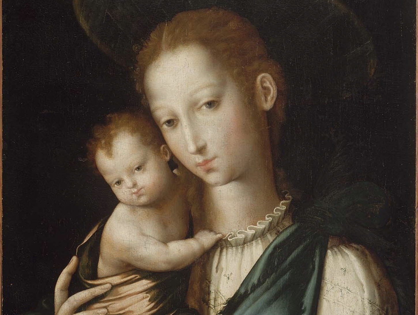 Virgin and Child (1500s) by Luis de Morales - Public Domain Catholic Painting